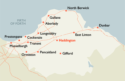 map-of-towns-in-east-lothian